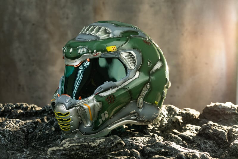 x-costume قناع دوومغاي للبالغين من الراتنج للرجال قناع كامل الرأس دووم لقناع هالوين تنكر ملحقات النسخة المحدثة - Image 4